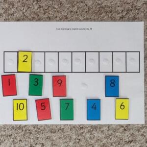 I am learning to order numbers to 10